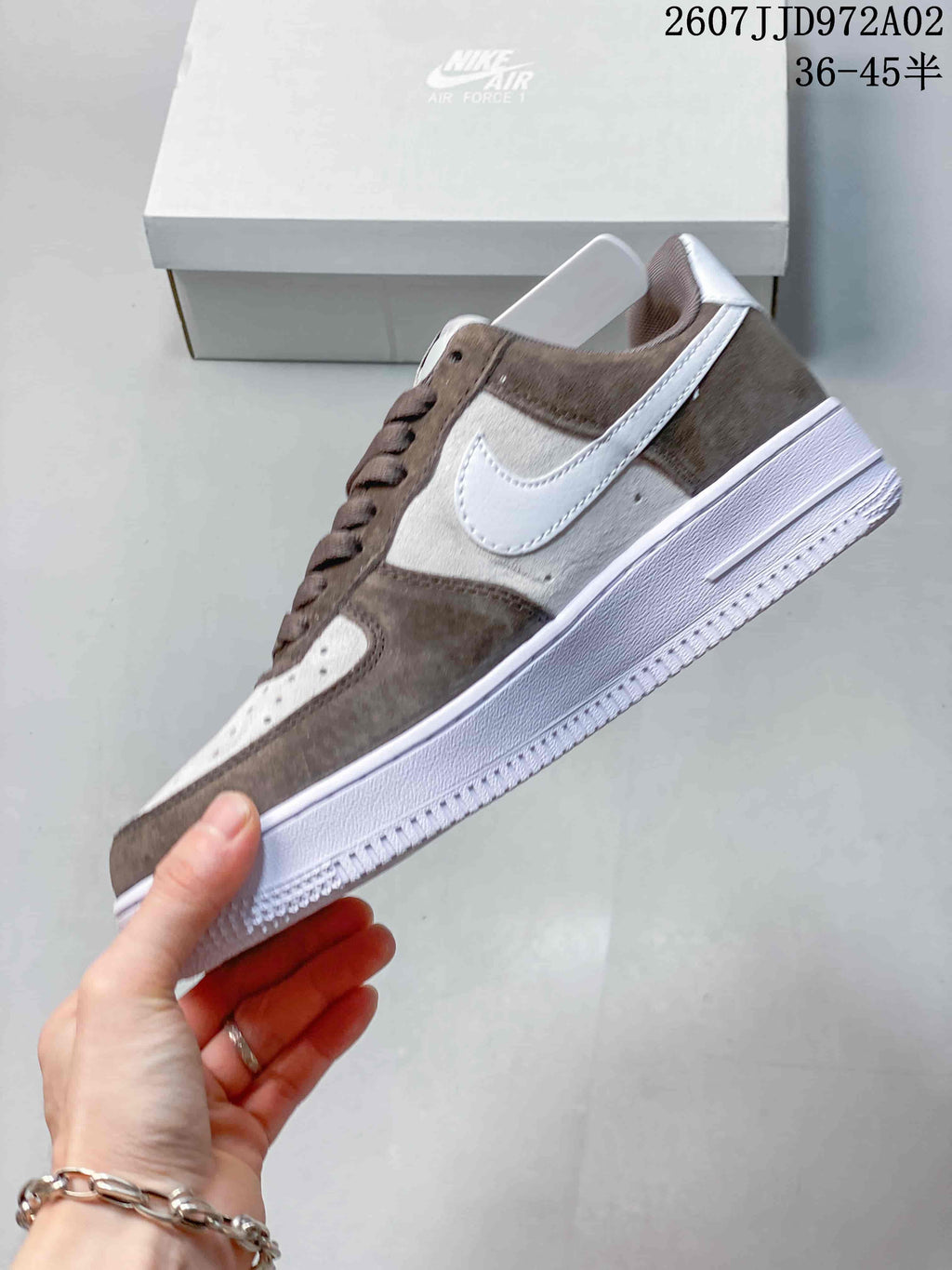 Nike Air Force 1 '07 Low Sneakers in Brown and White
