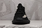 Yeezy 350 V2 Black and Cream Sneakers