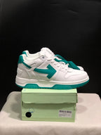 OFF-WHITE Out Of Office Low-Top Sneakers White Teal