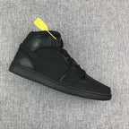 Air Jordan 1 Mid Sneakers, Black