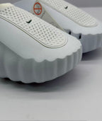 Nike White Slides with Perforated Upper