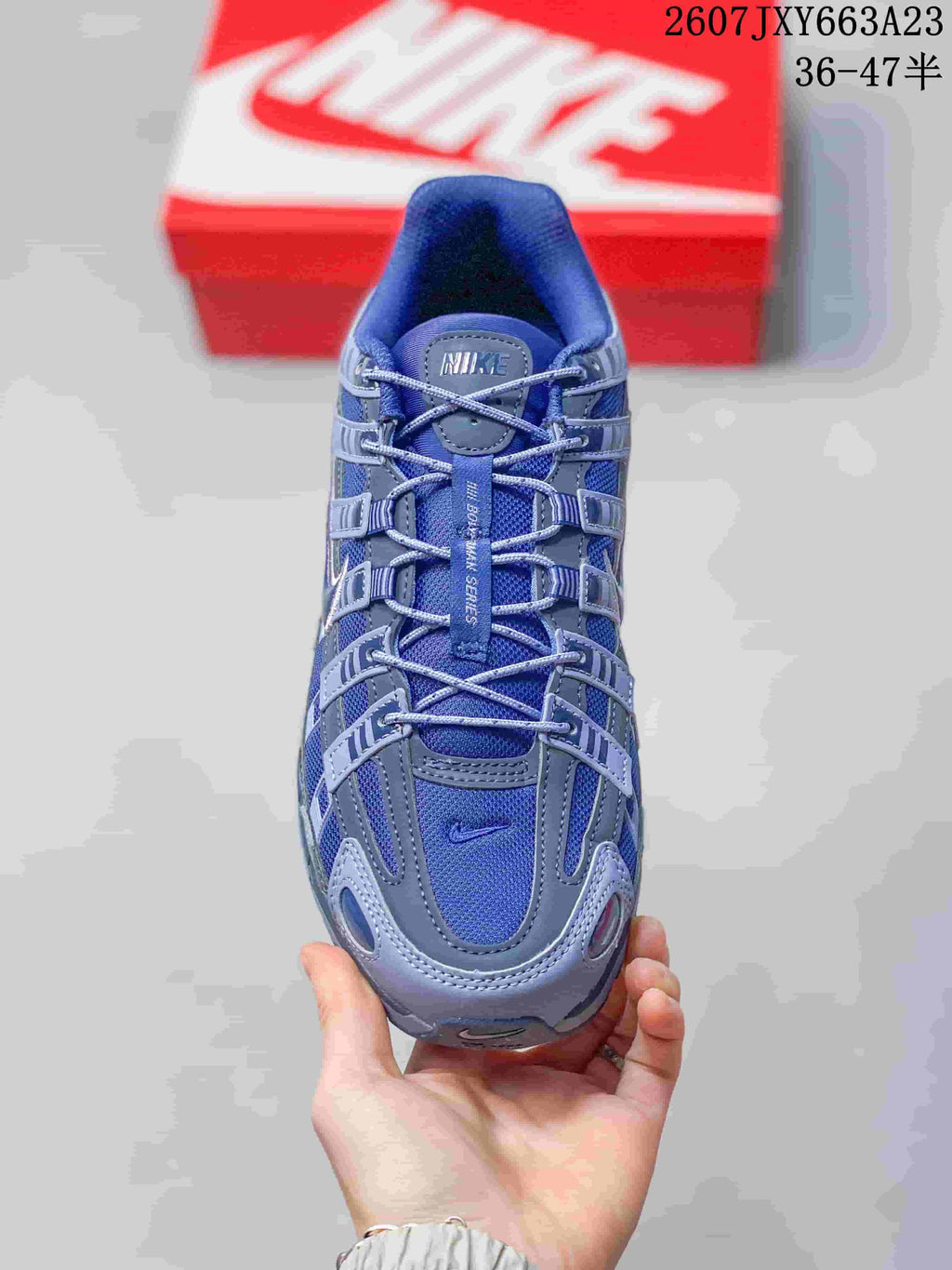 Nike P-6000 Blue Gray Retro Casual Sneakers
