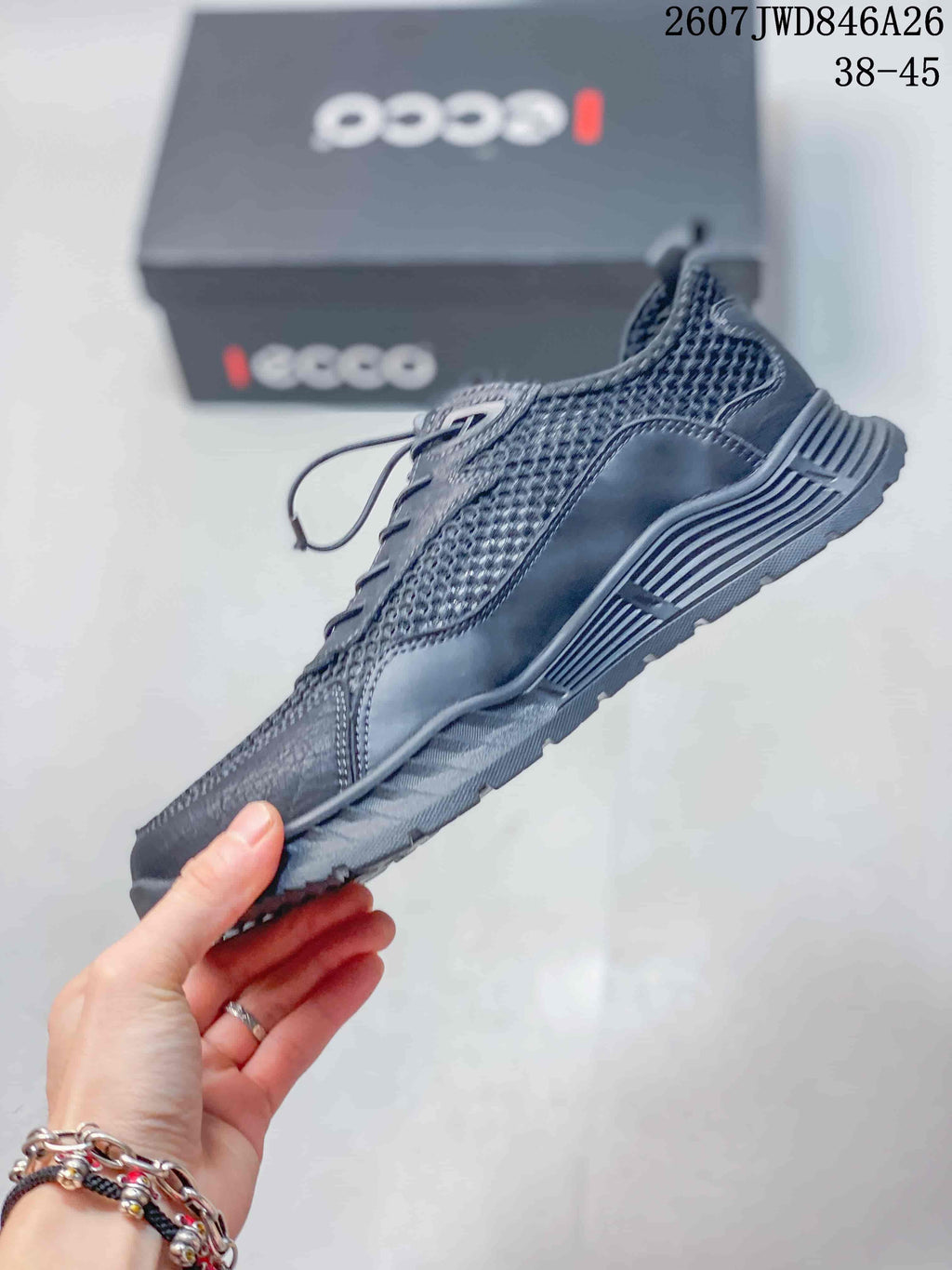 ECCO Men's Mesh Sneakers Dark Gray 2607JWD846A26