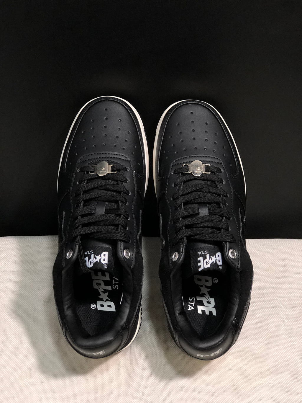 BAPE Bape Sta Low-Top Sneakers Black White