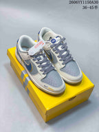 Nike SB Dunk Low Louis Vuitton-Style Sneakers, Grey and Blue