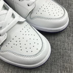 Air Jordan 1 Mid White Purple Sneakers 332148-137