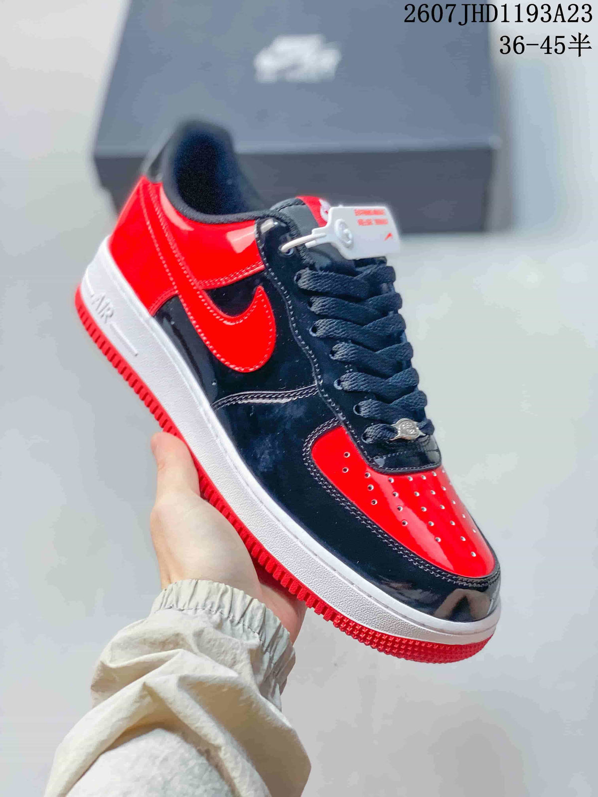 Nike Air Force 1 '07 Red Black Low-Top Sneakers