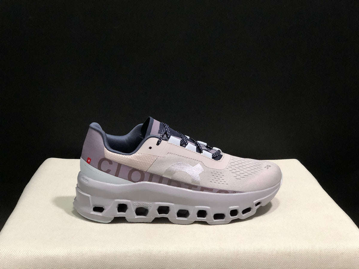 On Cloud X Sneakers in Silver Gray and Purple