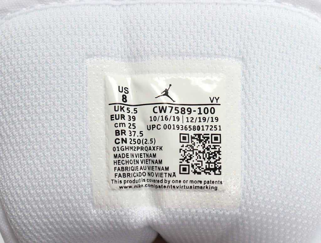 Jordan 1 High White Basketball Sneakers CW7589-100