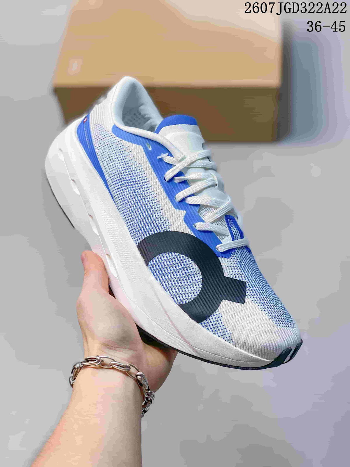 On Cloudboom Volt White Blue Running Shoes 07JGD322A22_001