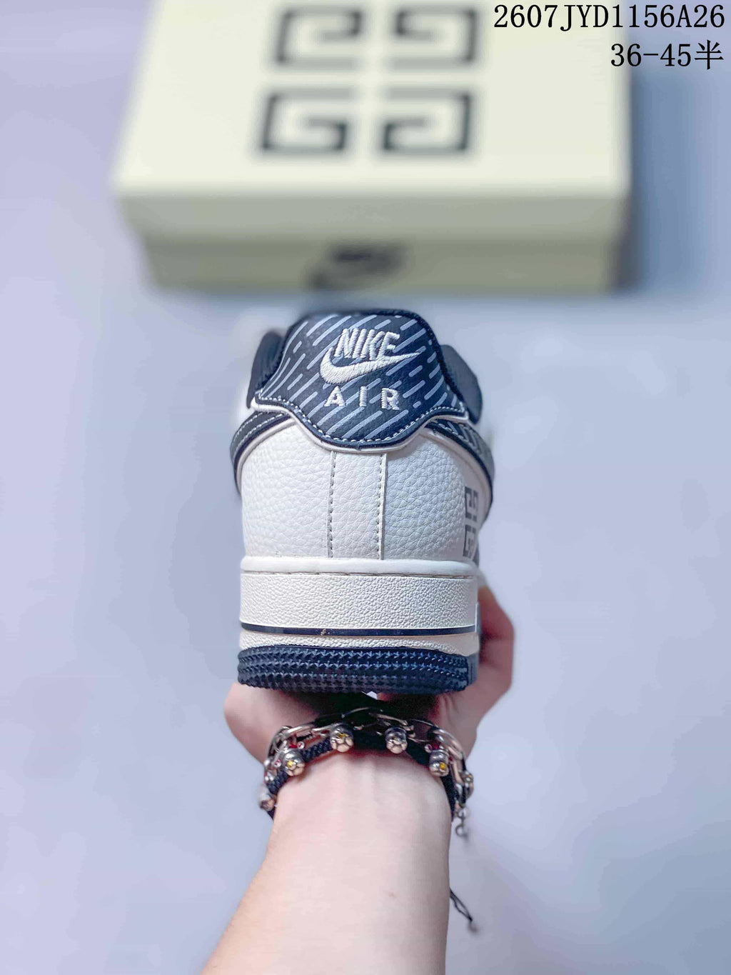 Nike Air Force 1 Low White and Navy Sneakers