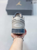 Jordan Air Jordan 1 Low Gray and Navy Sneakers 2607ND1092A22