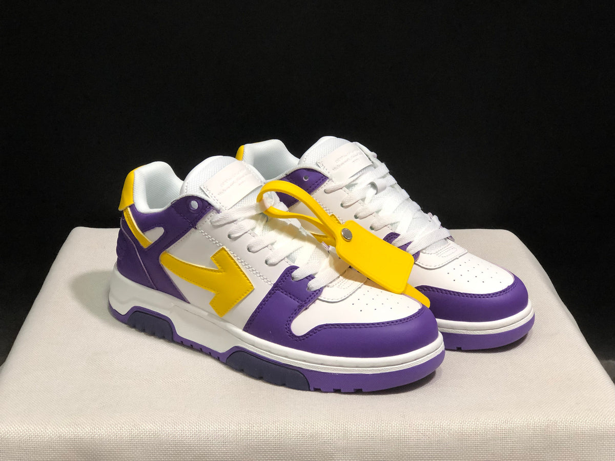 Off-White Out Of Office Low-Top Sneakers White Purple Yellow