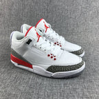 Air Jordan 3 Retro White Red High-Top Sneakers