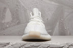 Yeezy 350 V2 White Knit Low-Top Sneakers