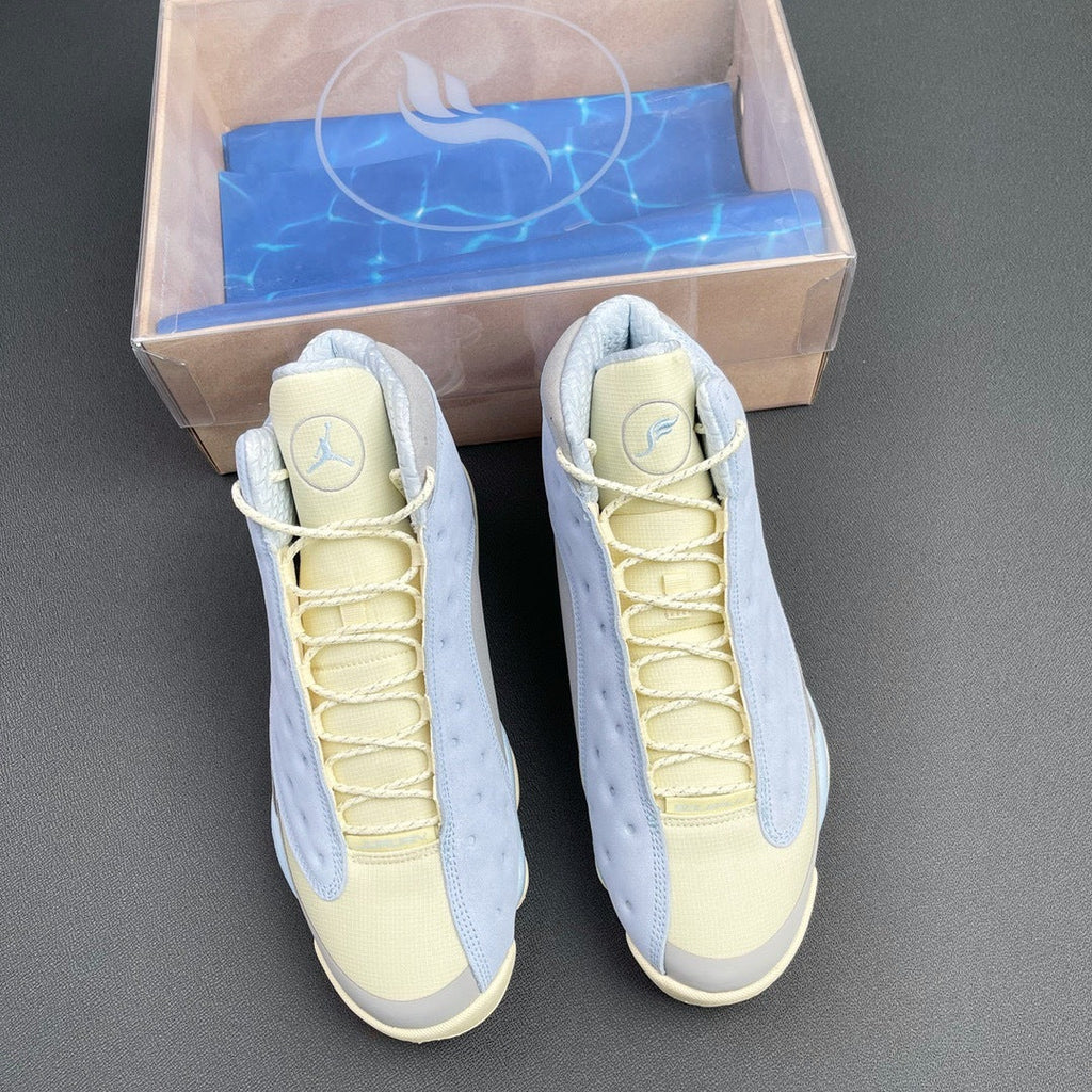 Jordan 13 SoleFly DX5763-100 Sneakers in Blue and Cream