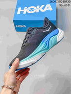 HOKA Arahi 8 Wide Running Shoes in Charcoal and Blue