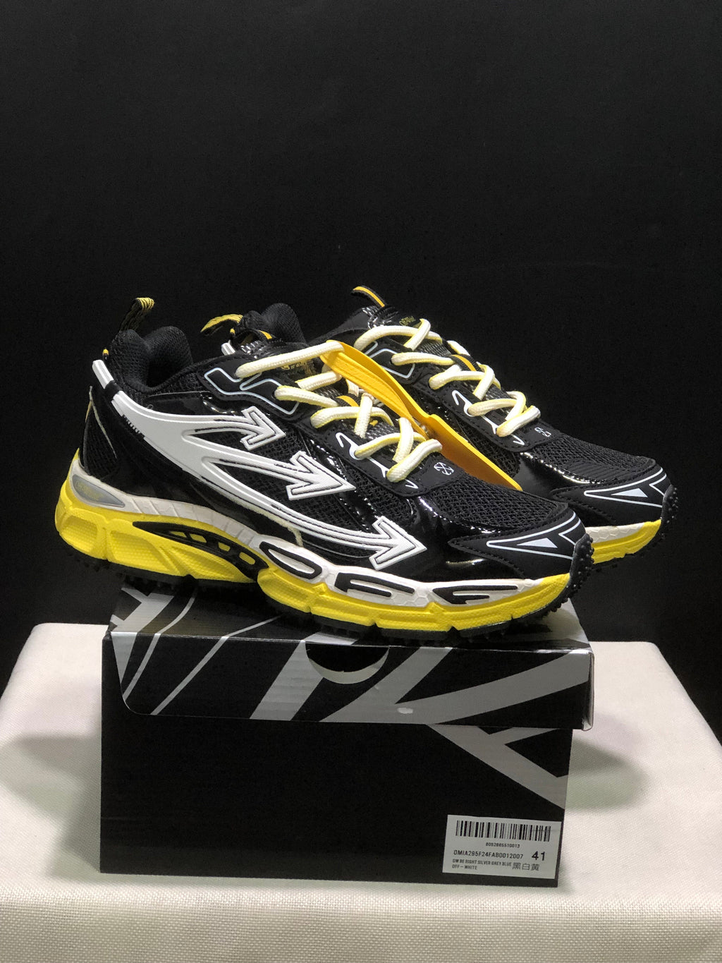 Off-White Be Right Back Sneakers Black Yellow