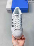 adidas Superstar White Black Shell-Toe Sneakers 2607LD299A19