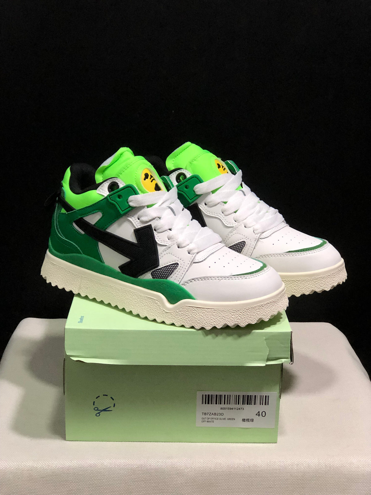 Off-White Out Of Office Low Sneakers White Green Black