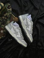 A BATHING APE BAPE Court Sta Low Sneakers White Grey
