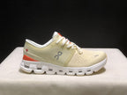 On Cloud X 4 Sneakers in Cream and Orange