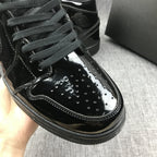 Air Jordan 1 Mid Black Patent Sneakers BQ6472-002