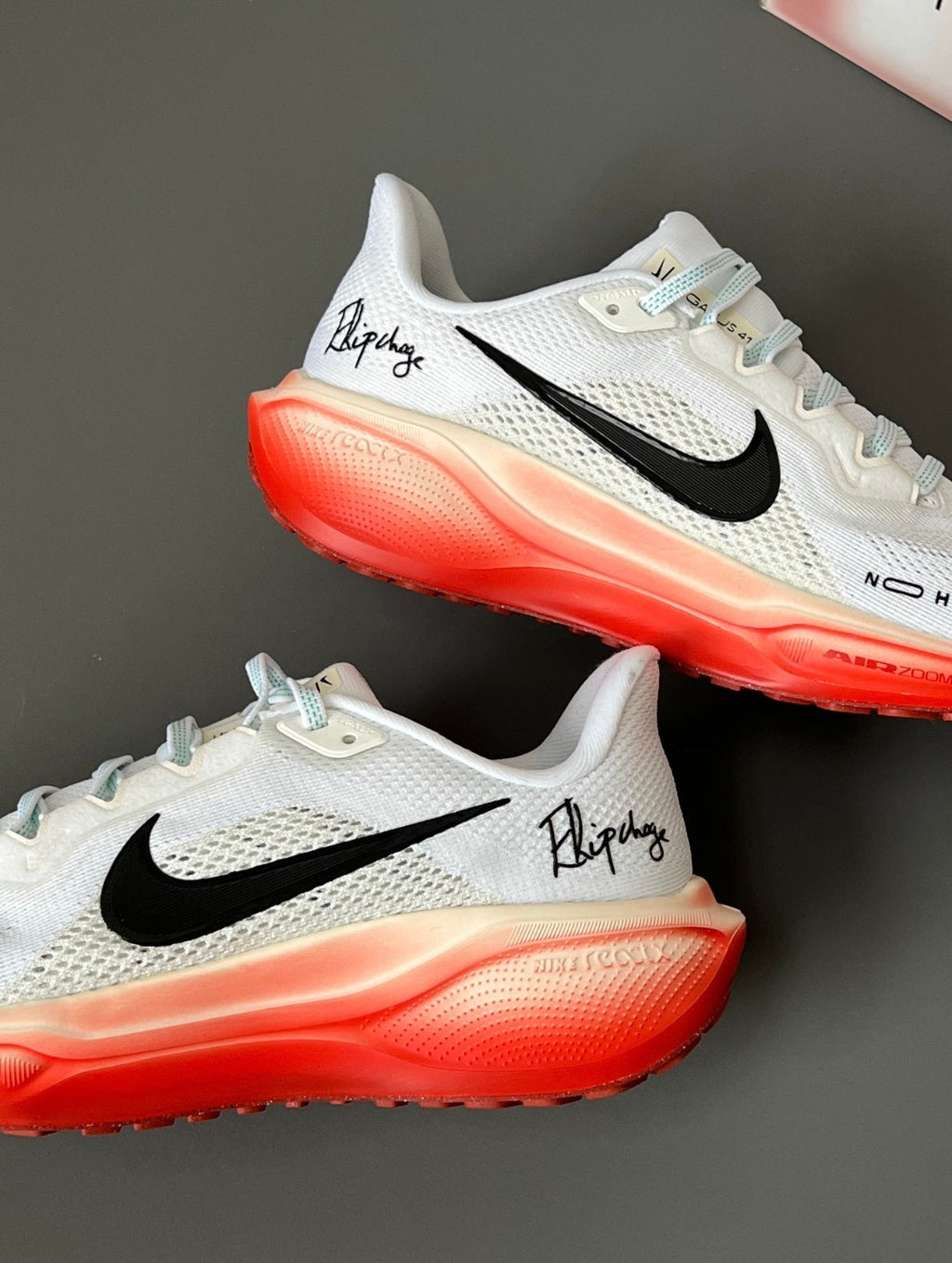 Nike Pegasus 41 Running Shoes White Orange HJ7037-100
