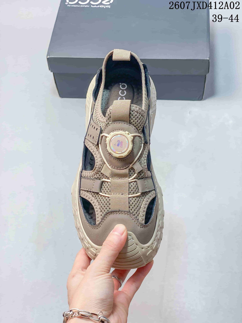 ECCO Outdoor Sandals with Closed Toe, Taupe, JXD412A02