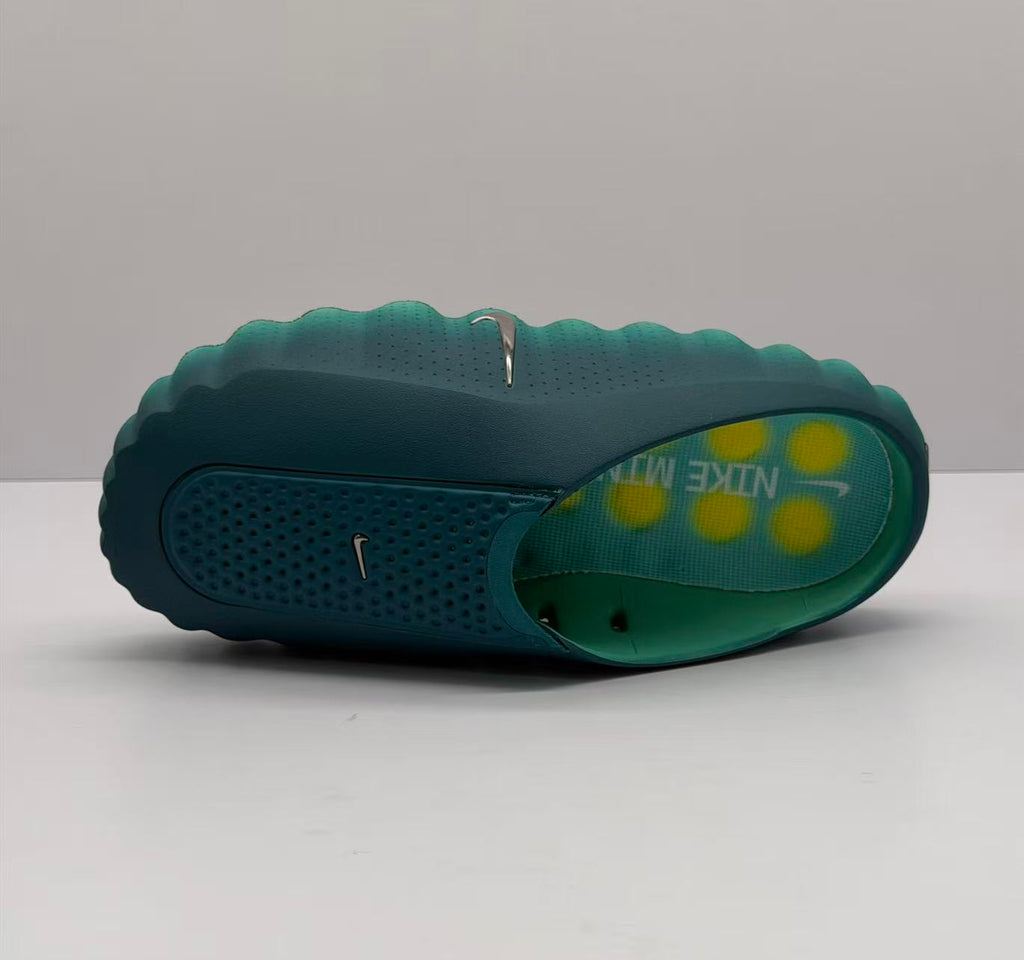 Nike Green and Yellow Slide Sandals
