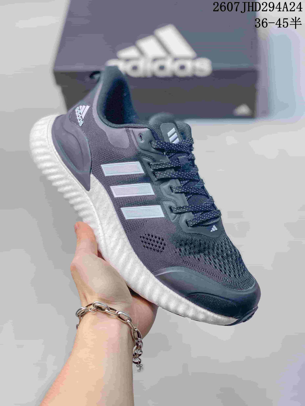 adidas Switch FWD Running Shoes Dark Gray with White Accents