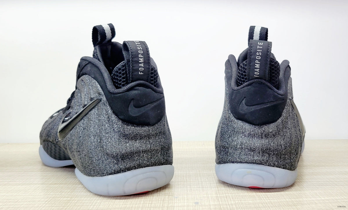 Nike Air Foamposite Pro Fleece GS Sneakers Black Grey
