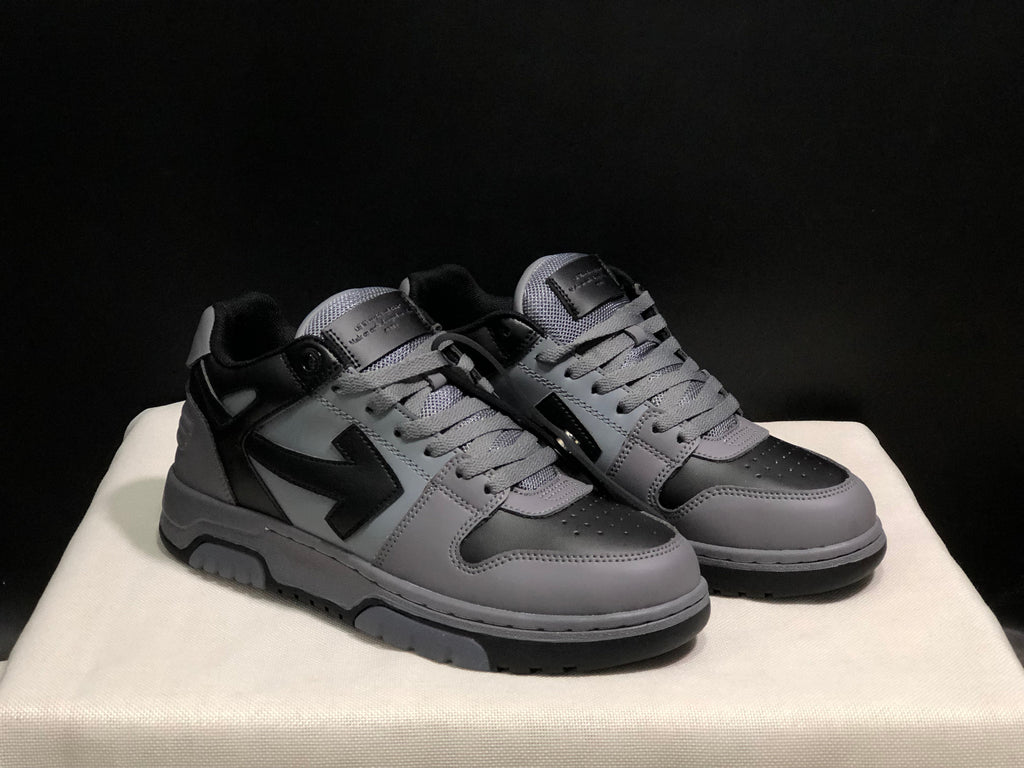 OFF-WHITE Out Of Office Low-Top Sneakers Grey and Black