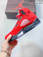 Jordan Air Jordan 5 High-Top Sneakers in Red and Black