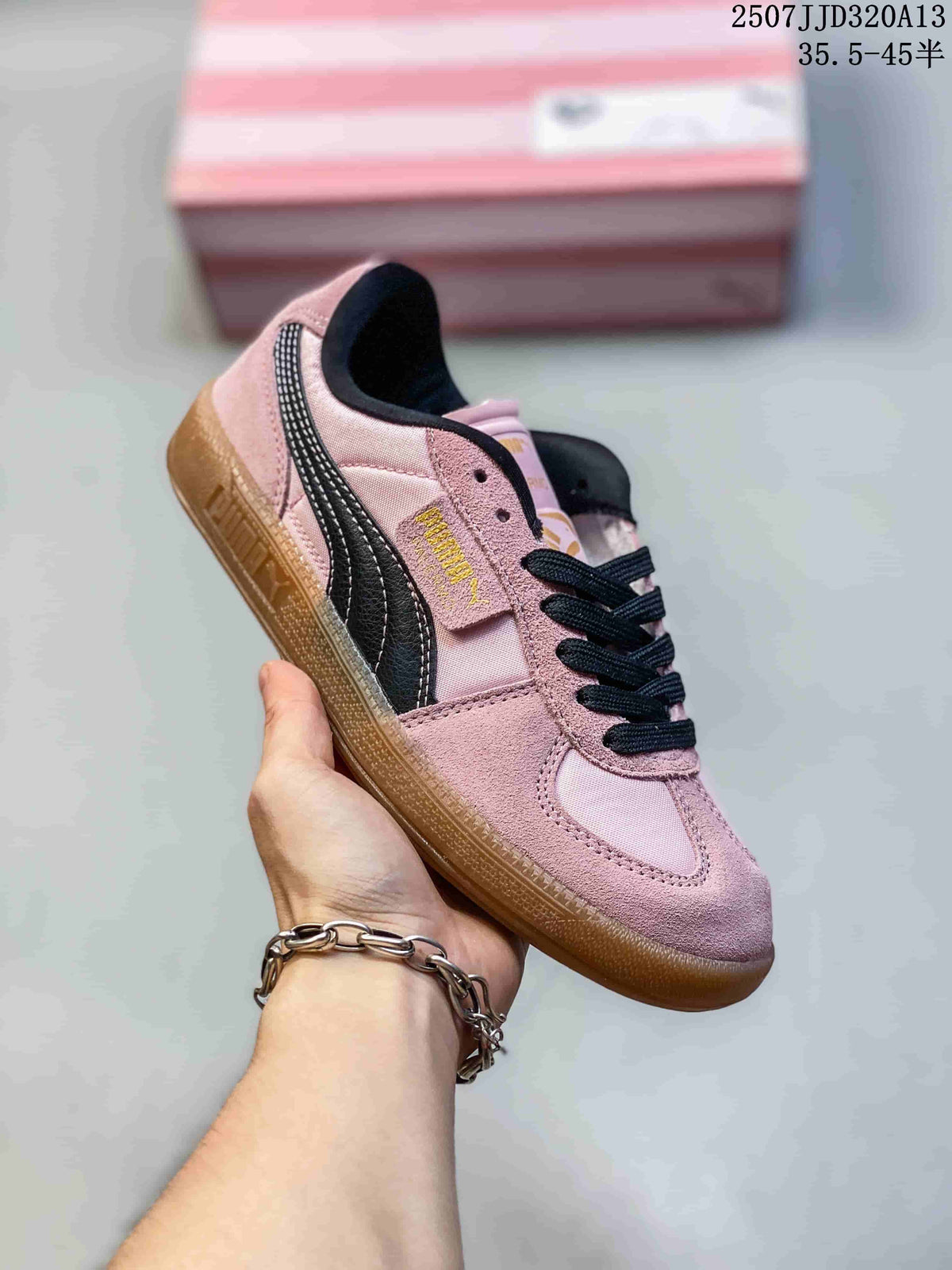 PUMA Palermo Leather Pink Black Gum Sneakers 2507JJD320A13