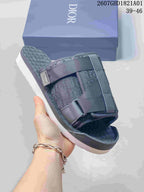 Dior Alpha Oblique Strap Sandals, Grey, 2607GHD1821A01