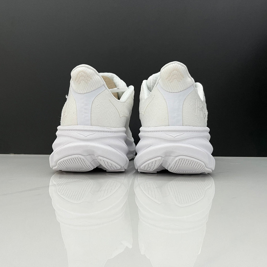 HOKA Clifton 9 White Running Sneakers