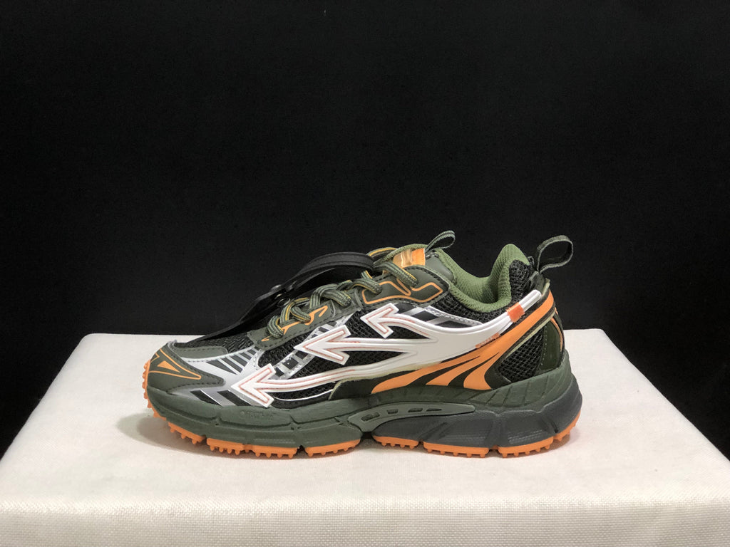 OFF-WHITE Be Right Back Sneakers Olive Black Orange