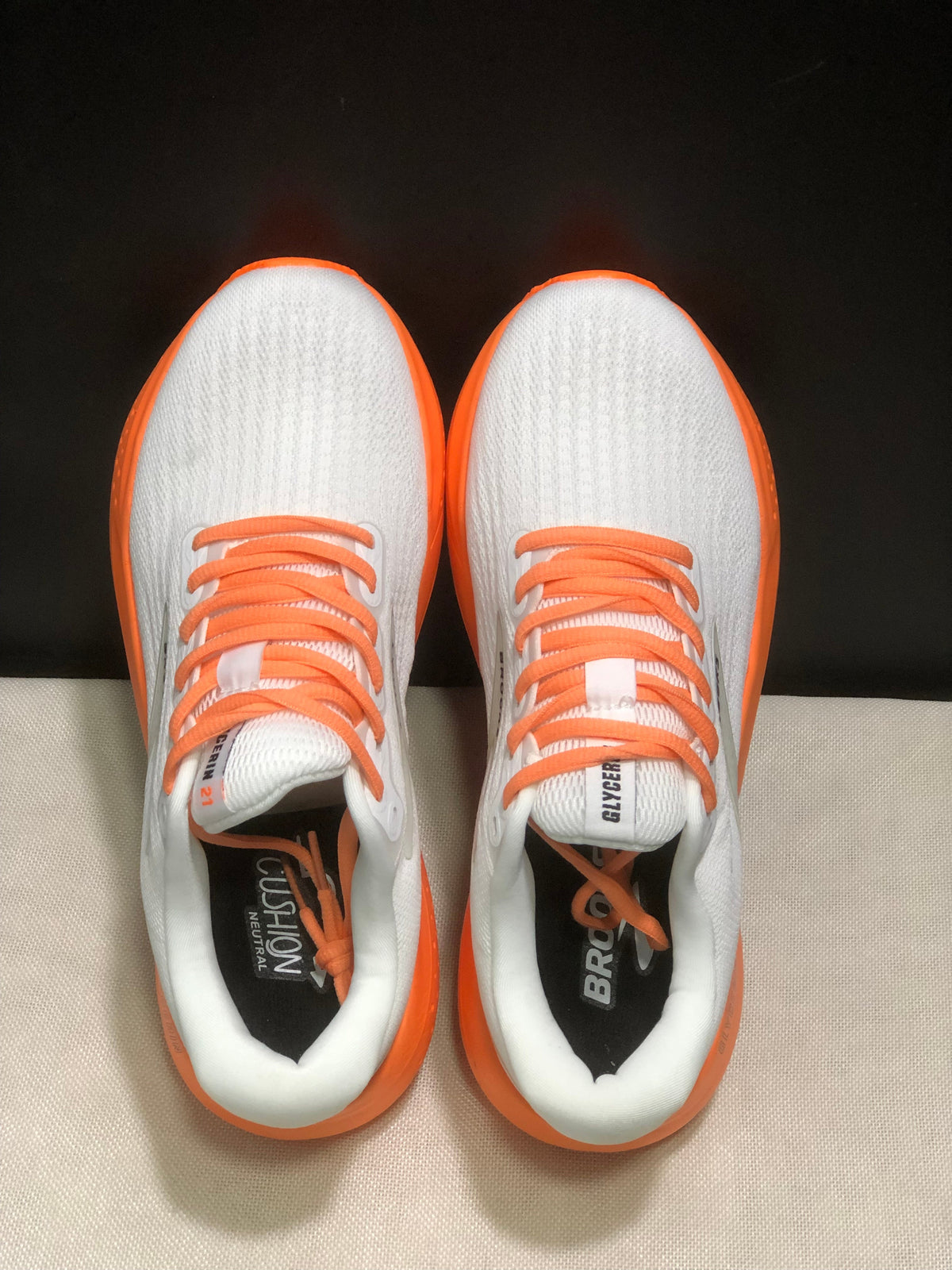 Brooks Glycerin 21 Running Sneakers White Orange