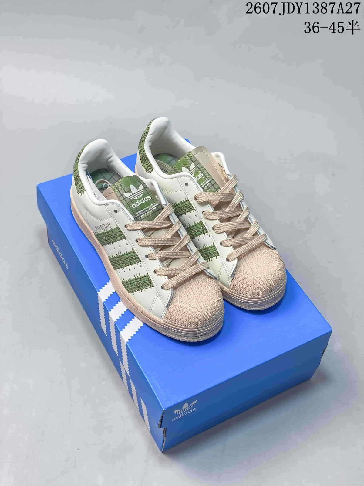 adidas Superstar 2 Sneakers White Green Beige 1387A27