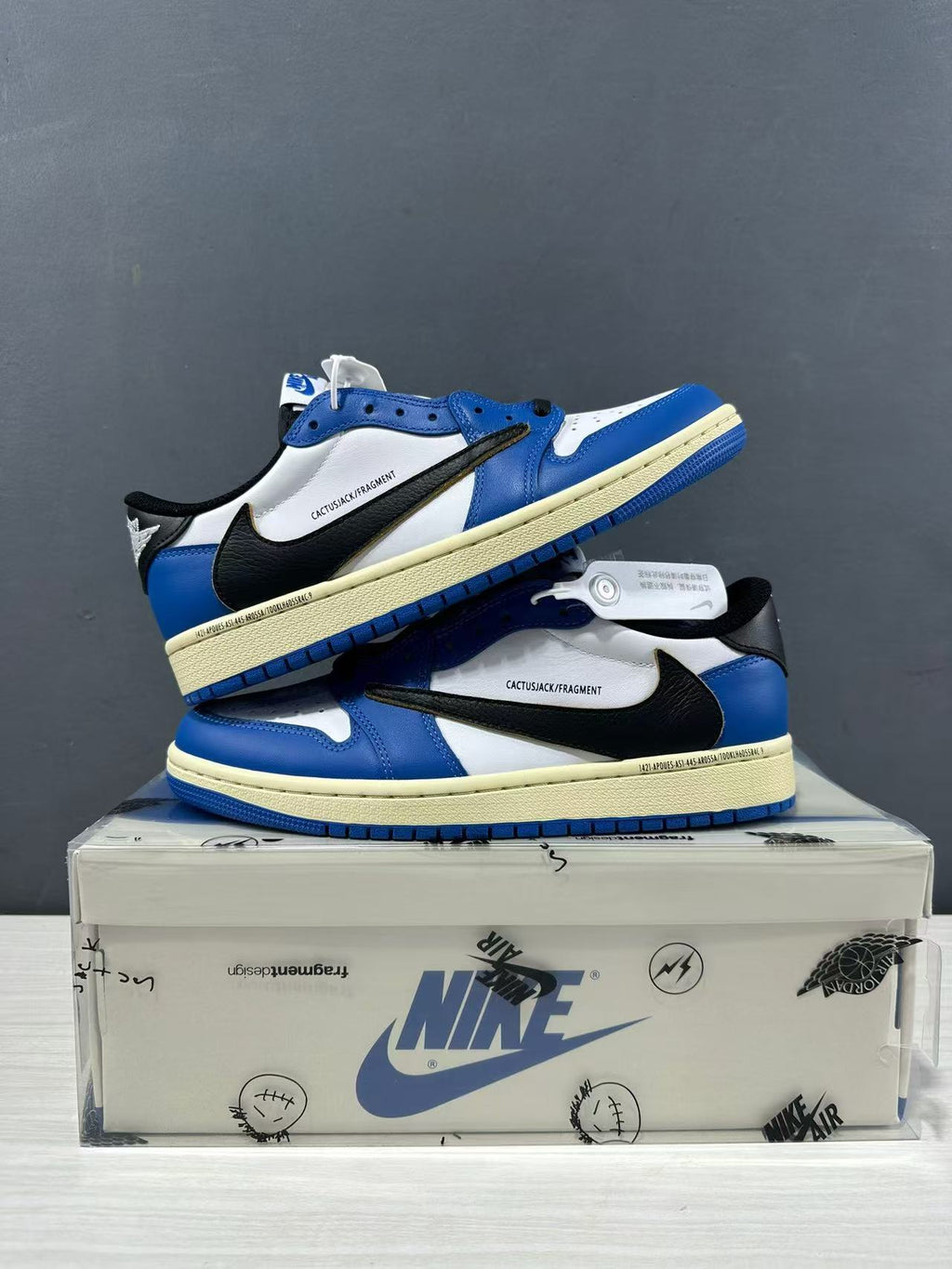 Jordan 1 Low Travis Scott Fragment Blue White DM7866-141