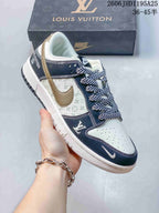 Nike Dunk Low Louis Vuitton Monogram Print Sneakers