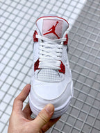 Jordan Air Jordan 4 Red Metallic White Red Sneakers