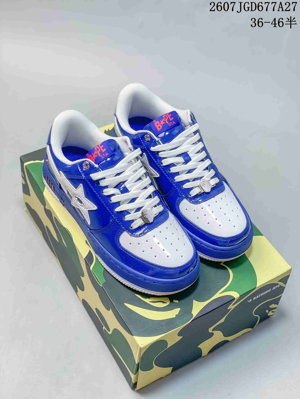 BAPE STA Low Blue and White Sneakers 712270RRU