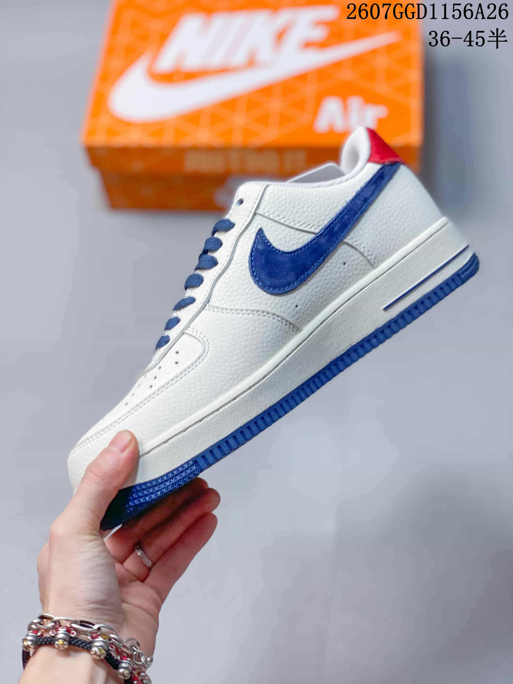 Nike Air Force 1 Low White Blue Sneakers 07GGD1156A26