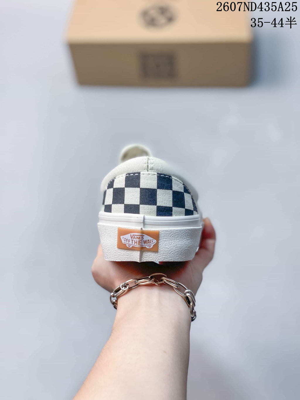 Vans Checkerboard Slip-On Sneakers Navy White 79205OPR