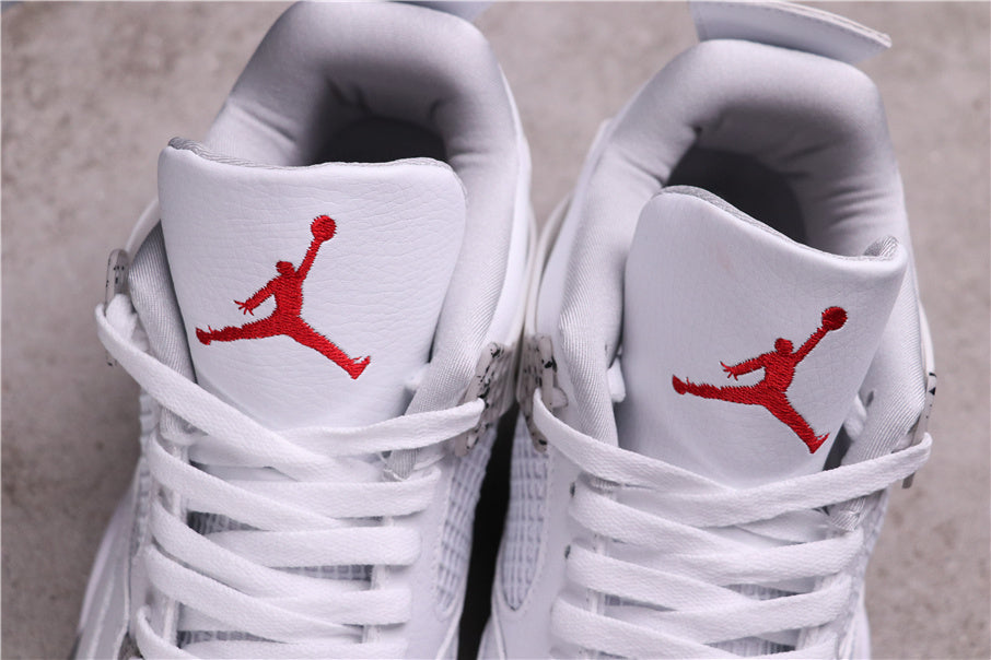 Jordan Air Jordan 4 CT8527-100 White Gray Speckled Sneakers