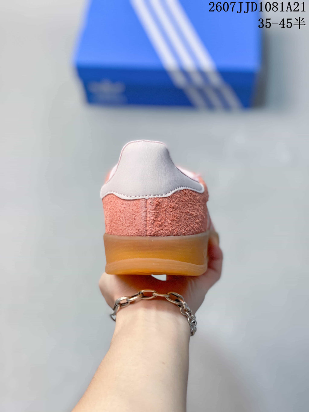 adidas Gazelle Indoor Sneakers Pink White Gum 07JJD1081A21