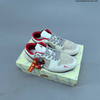 Nike Air Jordan 1 Low Sneakers in White, Navy and Red