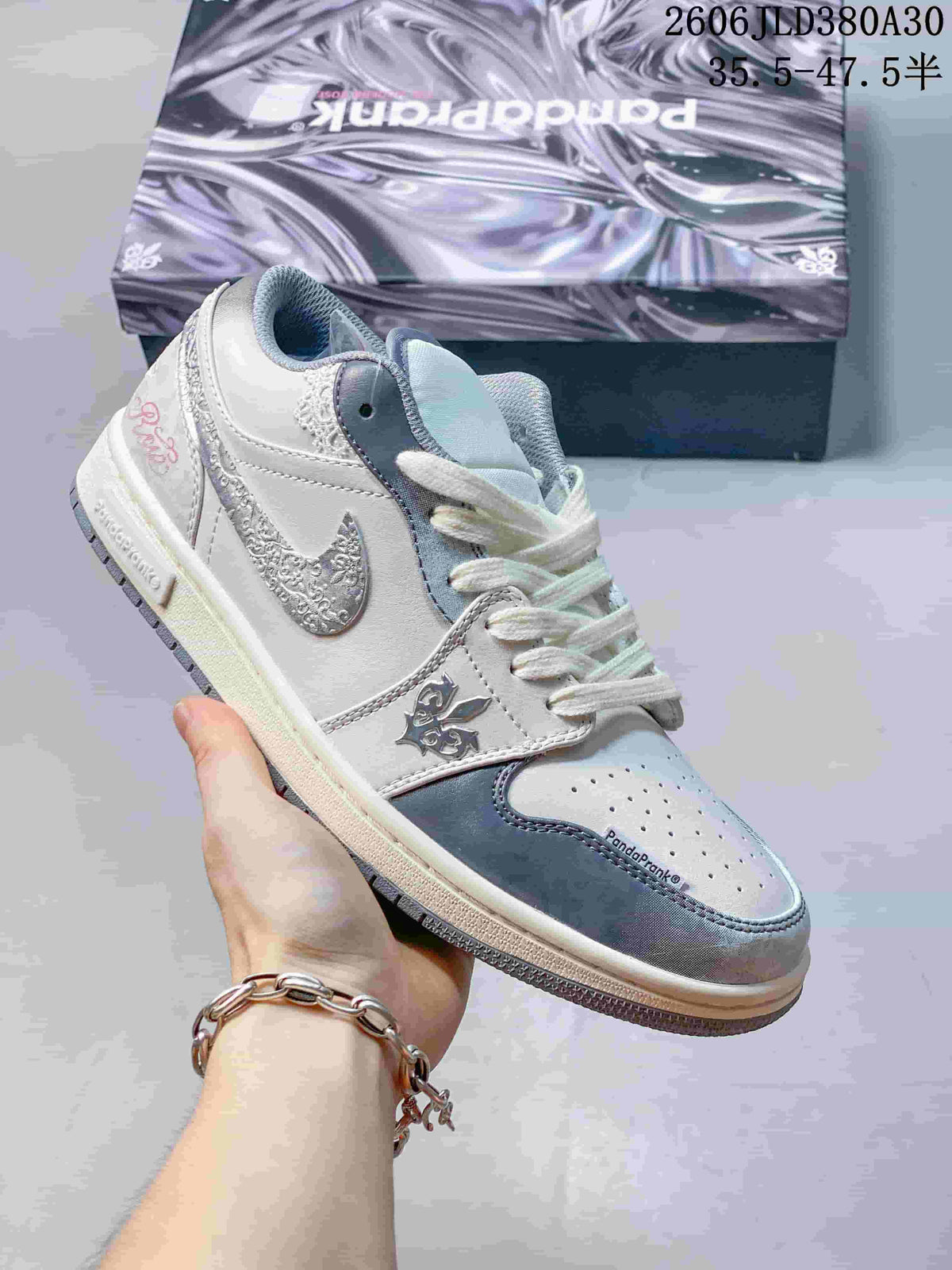 Air Jordan 1 Low Panda Prank Graphic Sneakers